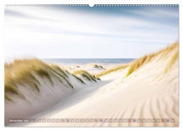 Produktbild: Sandd&uuml;nen In der W&uuml;ste und am Meer (hochwertiger Premium Wandkalender 2026 DIN A2 quer), Kunstdruck in Hochglanz