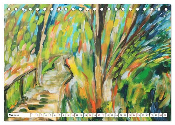 Produktbild: Landschaft in der Malerei: Ein Kunstkalender (Tischkalender 2026 DIN A5 quer), CALVENDO Monatskalender