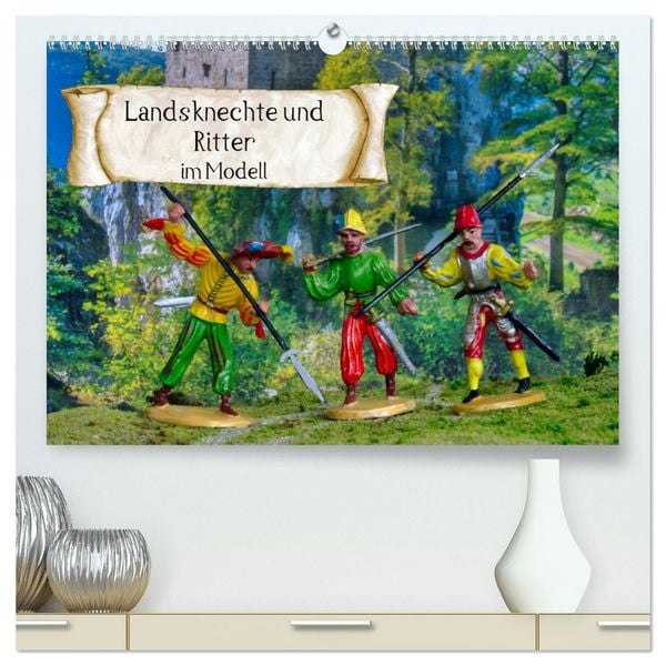 Produktbild: Landsknechte und Ritter im Modell (hochwertiger Premium Wandkalender 2026 DIN A2 quer), Kunstdruck in Hochglanz