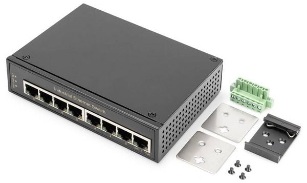 Produktbild: Digitus DN-651108 DN-651108 Industrial Ethernet Switch 8 Port 10 / 100 / 1000MBit/s