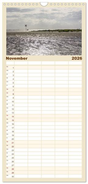 Produktbild: Familienplaner 2026 - B&uuml;sumer Impressionen mit 5 Spalten (Wandkalender, 21 x 45 cm) CALVENDO