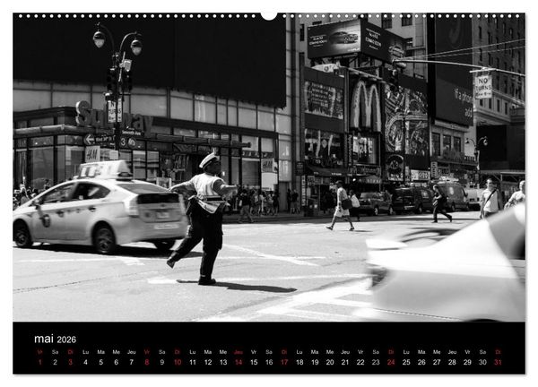 Produktbild: New York en noir et blanc (Calendrier mural 2026 DIN A2 vertical) calendrier de bureau