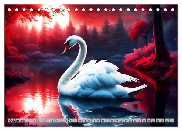 Produktbild: Mondzauberschein (Tischkalender 2026 DIN A5 quer), CALVENDO Monatskalender