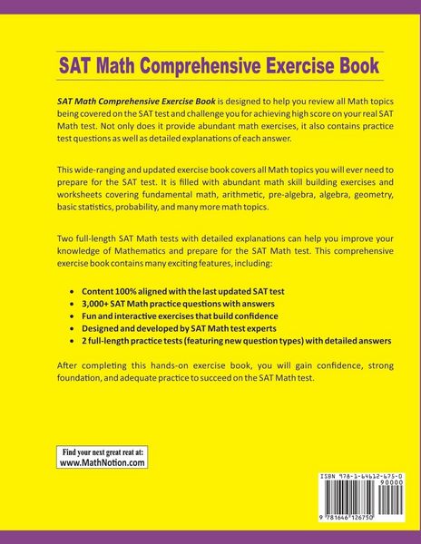 Produktbild: SAT Math Comprehensive Exercise Book