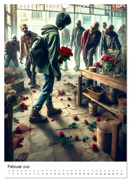 Produktbild: Zombies Zeitgeist - KI generierte Momente der Untoten (Wandkalender 2026 DIN A3 hoch), CALVENDO Monatskalender