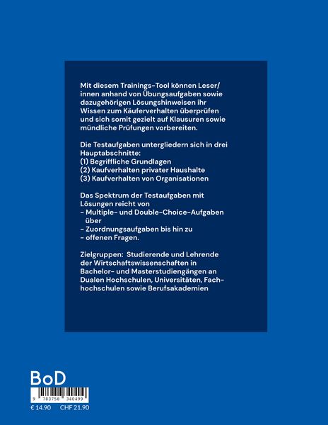 Produktbild: K&auml;uferverhalten - Arbeitsbuch