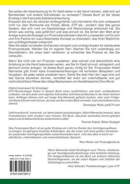 Produktbild: Der Finanzwesir 2.0 - Was Sie über Vermögensaufbau wirklich wissen müssen. Intelligent Geld anlegen und finanzielle Freiheit erlangen mit ETF und Inde