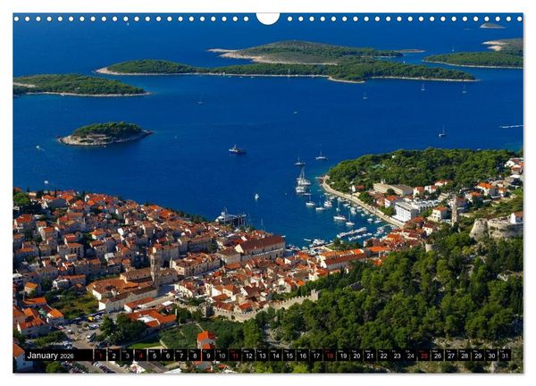 Produktbild: Hvar The sunny Island of Croatia (Wall Calendar 2026 DIN A3 landscape), CALVENDO 12 Month Wall Calendar