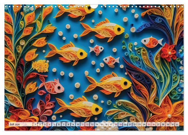 Produktbild: Zauberhafte Papierwelten - Meditation & Inspiration (Wandkalender 2026 DIN A3 quer), CALVENDO Monatskalender