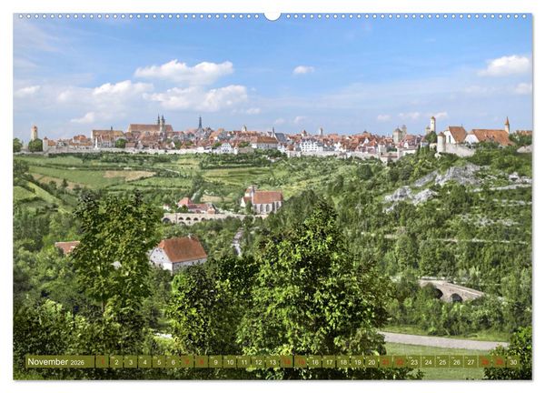 Produktbild: Rothenburg ob der Tauber um das Jahr 1900 &ndash; Fotos neu koloriert (hochwertiger Premium Wandkalender 2026 DIN A2 quer), Kunstdruck in Hochglanz