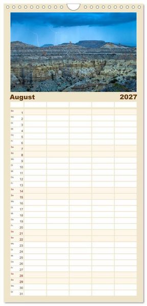 Produktbild: Familienplaner 2027 - Kraftpl&auml;tze der Indianer mit 5 Spalten (Wandkalender, 21 x 45 cm) CALVENDO