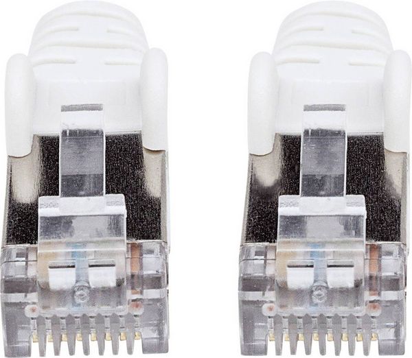Produktbild: Intellinet 741385 RJ45 Patchkabel CAT 6a (Rohkabel CAT 7) S/FTP 2.00 m Wei&szlig; Halogenfrei 1 St.