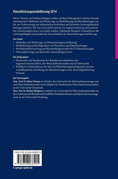 Produktbild: Dienstleistungsmodellierung 2014