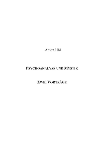Produktbild: Psychoanalyse und Mystik