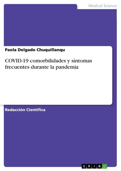Produktbild: COVID-19 comorbilidades y s&iacute;ntomas frecuentes durante la pandemia