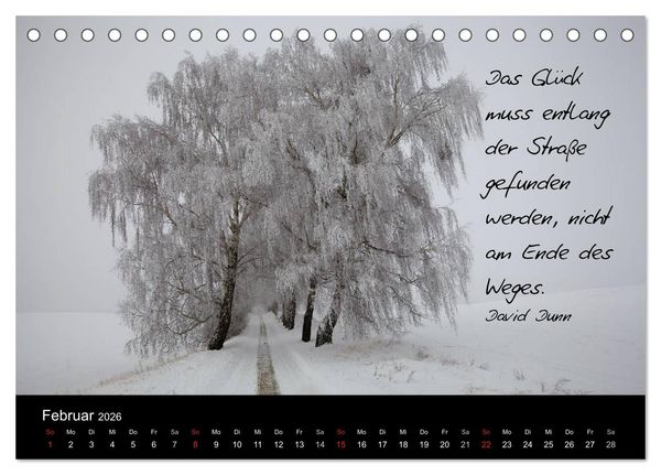 Produktbild: Poetische Wege (Tischkalender 2026 DIN A5 quer), CALVENDO Monatskalender
