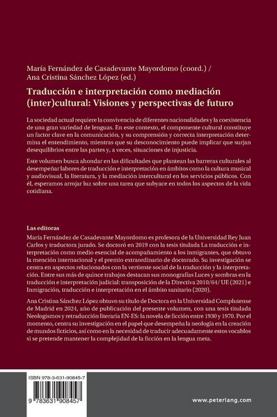 Produktbild: Traducci&oacute;n e interpretaci&oacute;n como mediaci&oacute;n (inter)cultural: Visiones y perspectivas de futuro