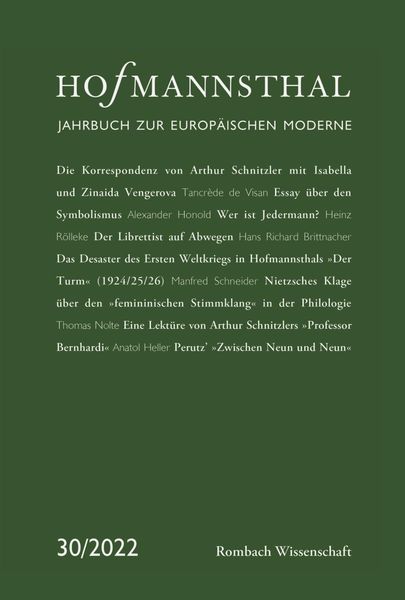 Produktbild: Hofmannsthal - Jahrbuch zur europ&auml;ischen Moderne