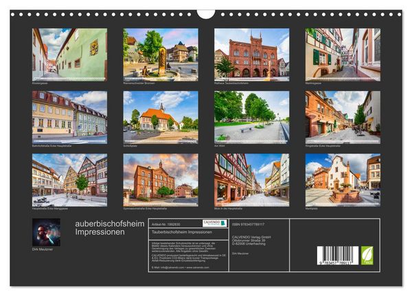 Produktbild: Tauberbischofsheim Impressionen (Wandkalender 2026 DIN A3 quer), CALVENDO Monatskalender