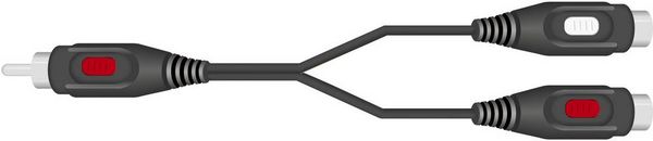 Produktbild: SpeaKa Professional SP-7869820 Cinch Audio Y-Adapter [1x Cinch-Stecker - 2x Cinch-Buchse] Schwarz
