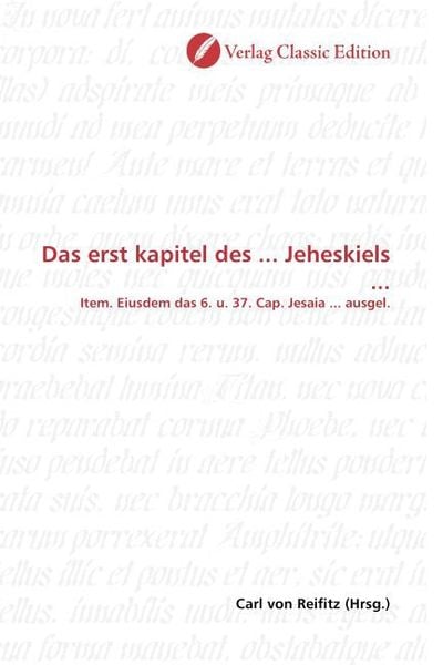 Produktbild: Das erst kapitel des ... Jeheskiels ...