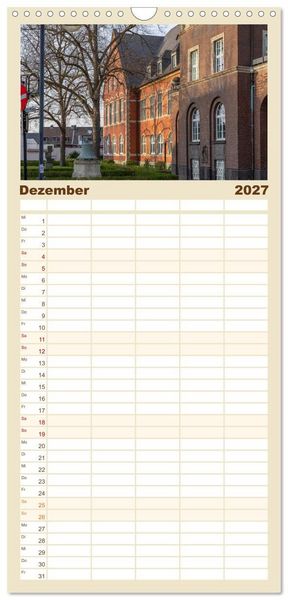 Produktbild: Familienplaner 2027 - Bottroper Stadtansichten mit 5 Spalten (Wandkalender, 21 x 45 cm) CALVENDO