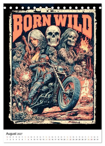 Produktbild: Phantom Bikers - Born Wild (Tischkalender 2027 DIN A5 hoch), CALVENDO Monatskalender