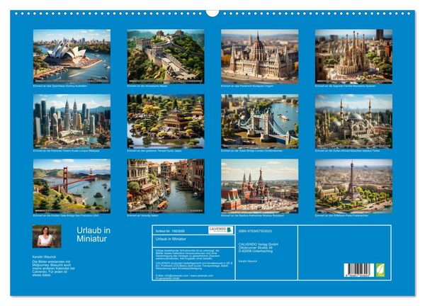 Produktbild: Urlaub in Miniatur (Wandkalender 2026 DIN A2 quer), CALVENDO Monatskalender
