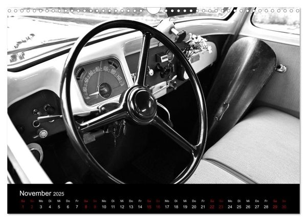 Produktbild: Citro&euml;n 11 CV Traction Avant in schwarzweiss (Wandkalender 2025 DIN A3 quer), CALVENDO Monatskalender