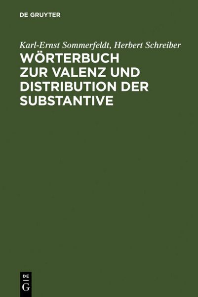 Produktbild: W&ouml;rterbuch zur Valenz und Distribution der Substantive