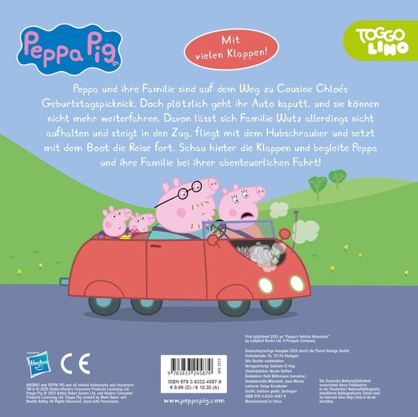 Produktbild: Peppa Pig: Peppa und die Fahrzeuge - Eine abenteuerliche Reise mit vielen Klappen
