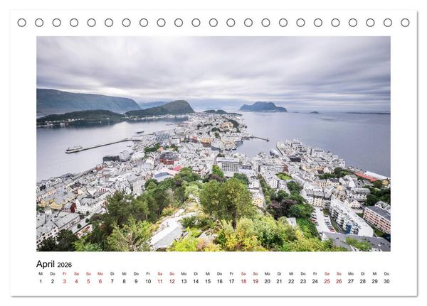 Produktbild: Norwegen Magisches Licht (Tischkalender 2026 DIN A5 quer), CALVENDO Monatskalender