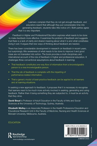 Produktbild: Feedback in Higher and Professional Education