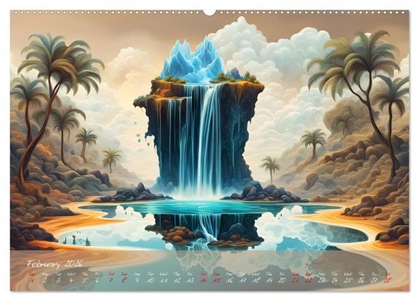 Produktbild: Enchanting waterfalls (High Quality Premium Wall Calendar 2026 DIN A2 landscape),CALVENDO 12 Month Wall Calendar