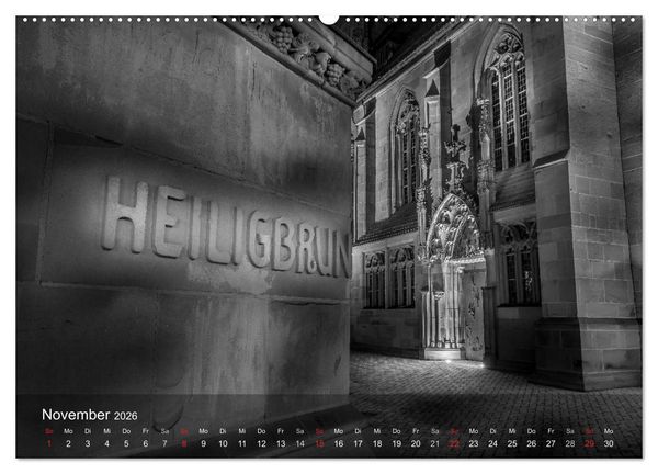 Produktbild: Heilbronn bei Nacht (Wandkalender 2026 DIN A2 quer), CALVENDO Monatskalender