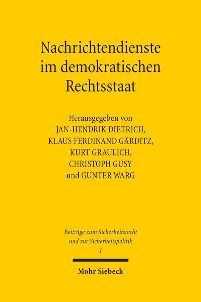 Produktbild: Nachrichtendienste im demokratischen Rechtsstaat