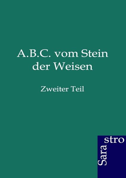 Produktbild: A.B.C. vom Stein der Weisen