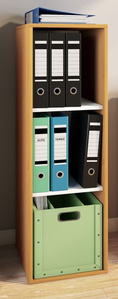 Produktbild: Holz B&uuml;ro Regal B&uuml;cher Ordner Aktenregal Lona l 3f