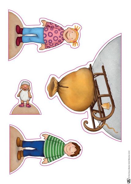 Produktbild: Emma und Paul feiern Nikolaus. Erz&auml;hlschienen-Figurenset