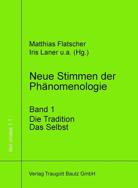 Produktbild: Neue Stimmen der Ph&auml;nomenologie, Band 1