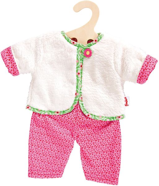 Produktbild: Kuscheliges Puppen-Wendejacken-Set ''Blumi'', Gr. 38-45 cm