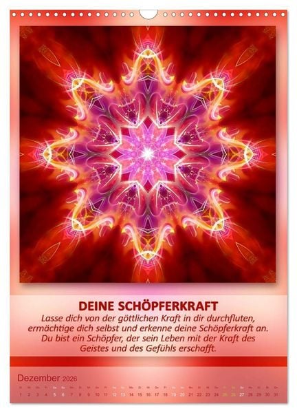 Produktbild: Light Energy Mandalas - Kalender - Vol. 1 (Wandkalender 2026 DIN A3 hoch), CALVENDO Monatskalender