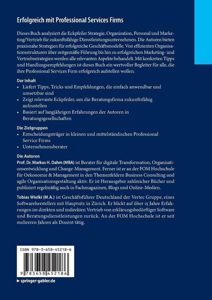 Produktbild: Erfolgreich mit Professional Services Firms