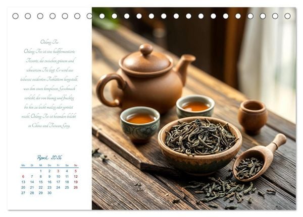 Produktbild: Ein&nbsp;Jahr&nbsp;in&nbsp;Tassen - Die Welt des Tees (Tischkalender 2026 DIN A5 quer), CALVENDO Monatskalender