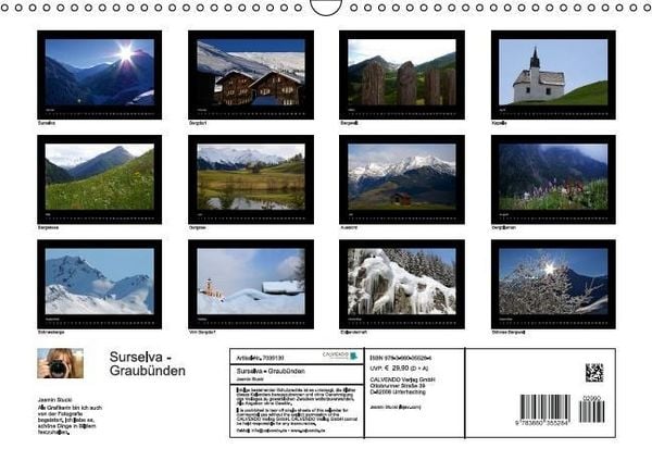 Produktbild: Surselva - Graub&uuml;nden (Wandkalender immerw&auml;hrend DIN A3 quer)