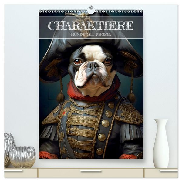Produktbild: CHARAKTIERE Hunde mit Profil (hochwertiger Premium Wandkalender 2026 DIN A2 hoch), Kunstdruck in Hochglanz