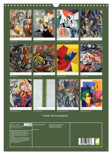 Produktbild: Farben der Avantgarde (Wandkalender 2027 DIN A3 hoch), CALVENDO Monatskalender