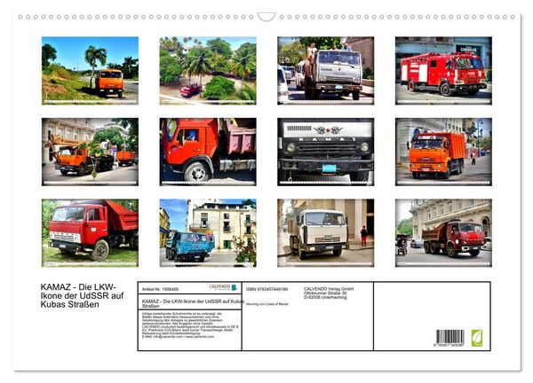 Produktbild: KAMAZ - Die LKW-Ikone der UdSSR auf Kubas Stra&szlig;en (Wandkalender 2026 DIN A2 quer), CALVENDO Monatskalender