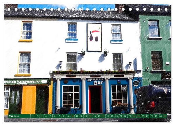 Produktbild: Irish Pubfronts - Irlands urige Kneipen (Tischkalender 2026 DIN A5 quer), CALVENDO Monatskalender