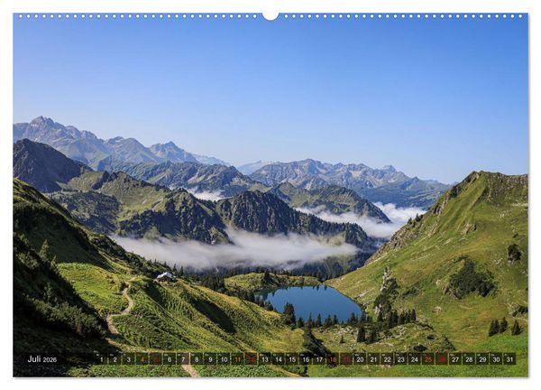 Produktbild: Naturparadies Allg&auml;u - Von Oberstdorf bis F&uuml;ssen (Wandkalender 2026 DIN A2 quer), CALVENDO Monatskalender